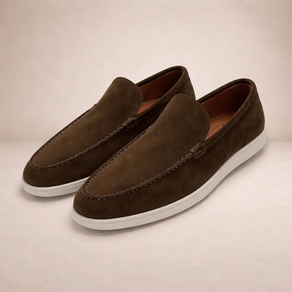 Ronan | Men's Leather Slip-On Loafers Casual Low Cut