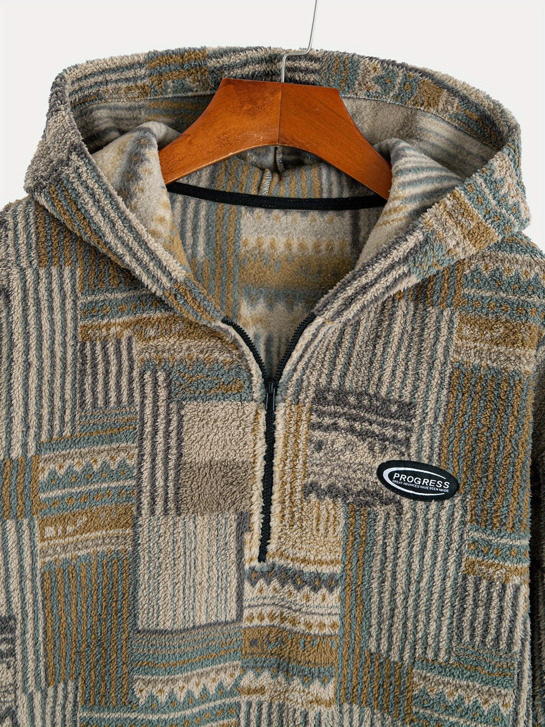 Desmond | Men's Half-Zip Textured Knit Jumper Plush Feel Zip Collar