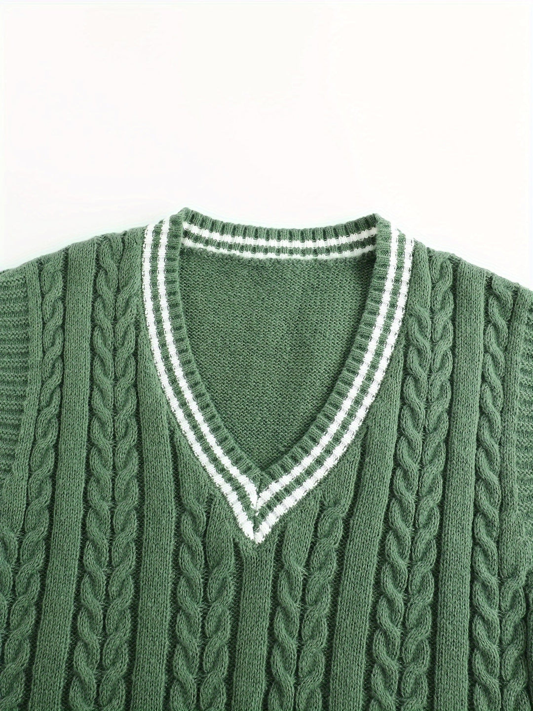 Gideon | Cable-Knit V-Neck Sweater Vest