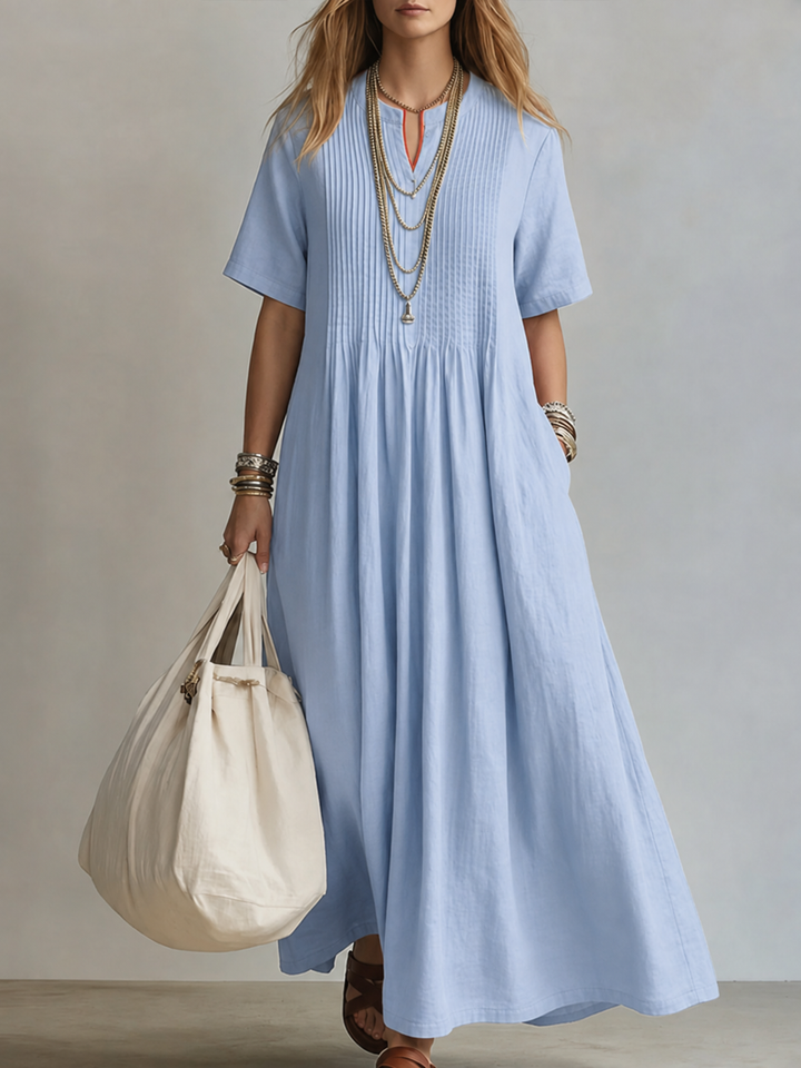 Betsie | Women's V-Neck Flowing Midi Dress Occasion Wear