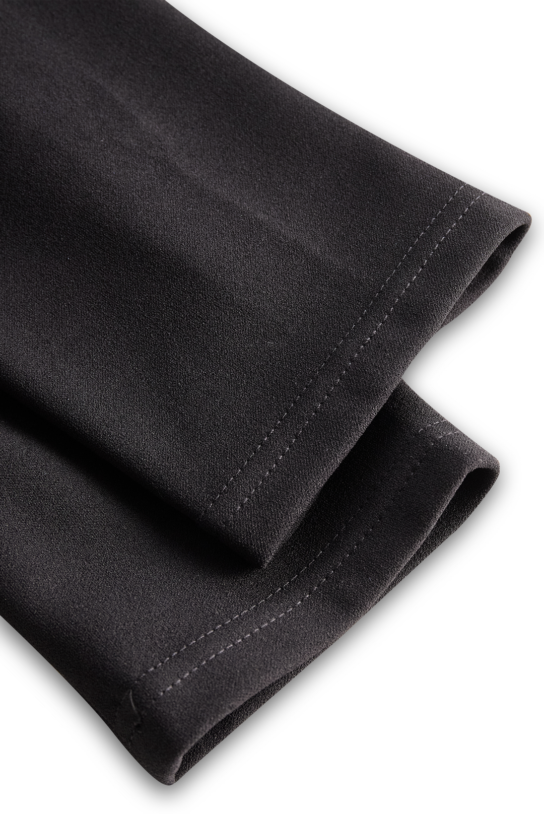 Black Sheath Dress | Belted Waist | Mandarin Collar | Refined Modern Elegance