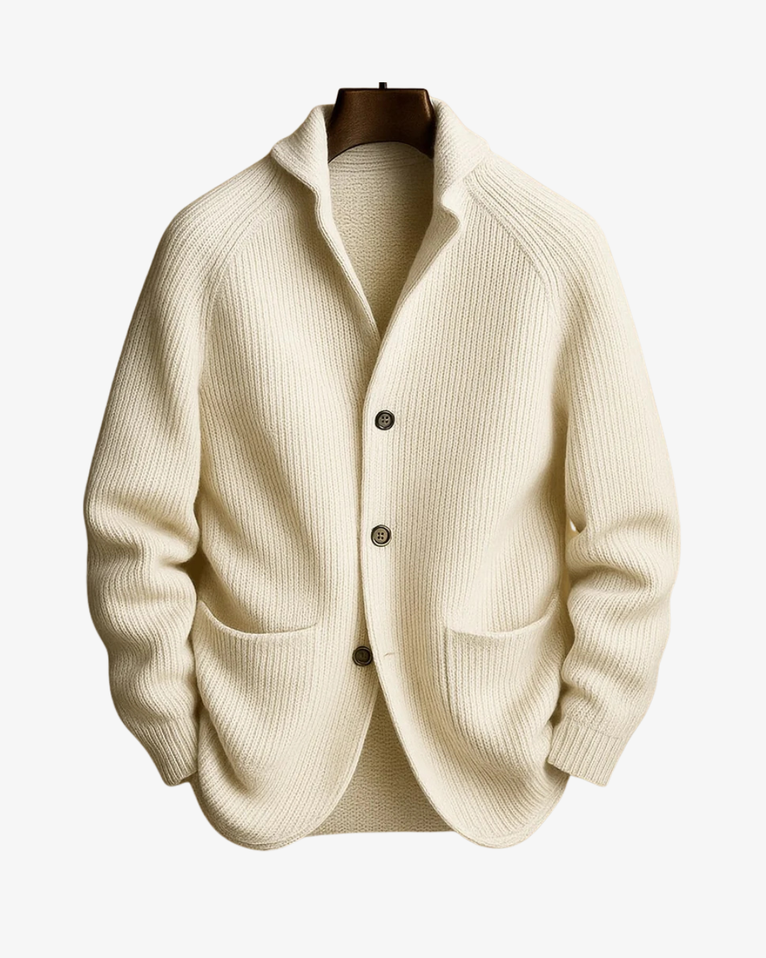 Elliot | Men's Knitted Cardigan Button Up Long Sleeve Structured