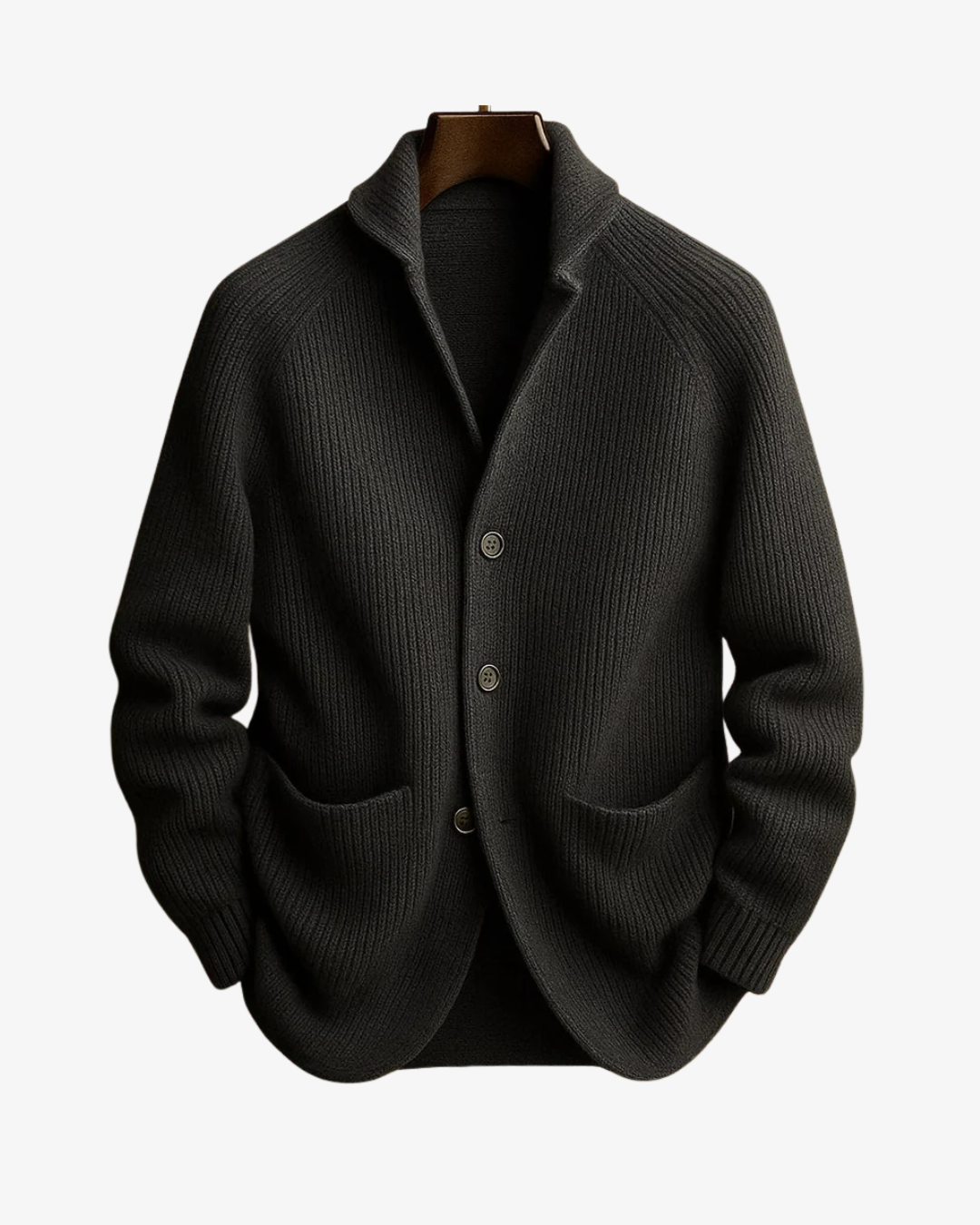 Elliot | Men's Knitted Cardigan Button Up Long Sleeve Structured