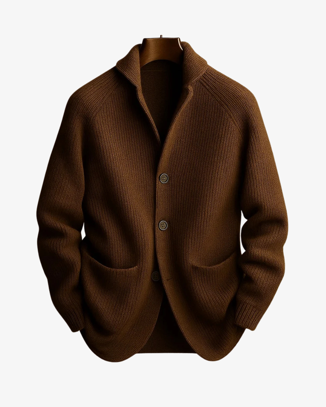 Elliot | Men's Knitted Cardigan Button Up Long Sleeve Structured
