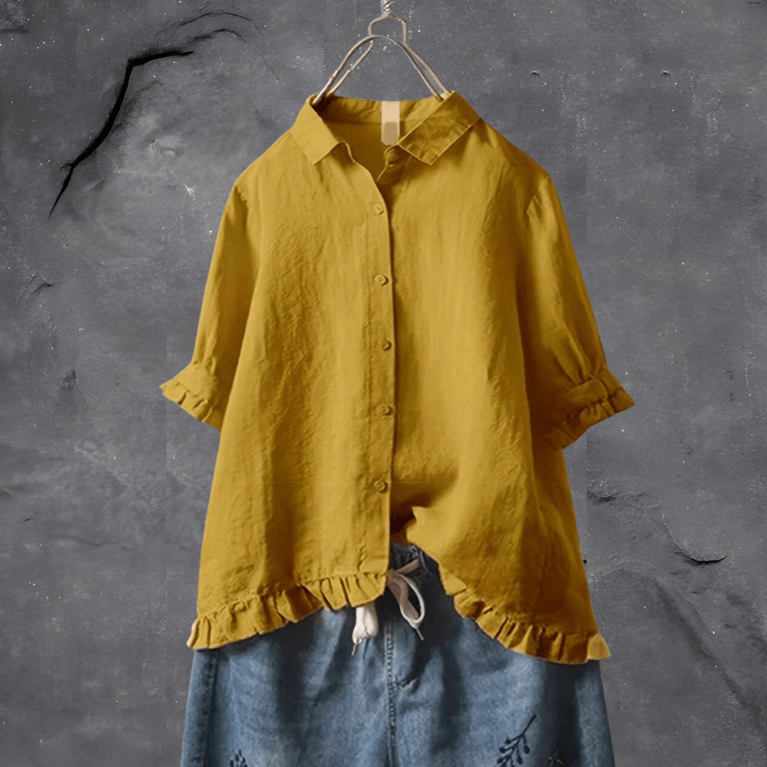 Marielle Relaxed Button Front Blouse