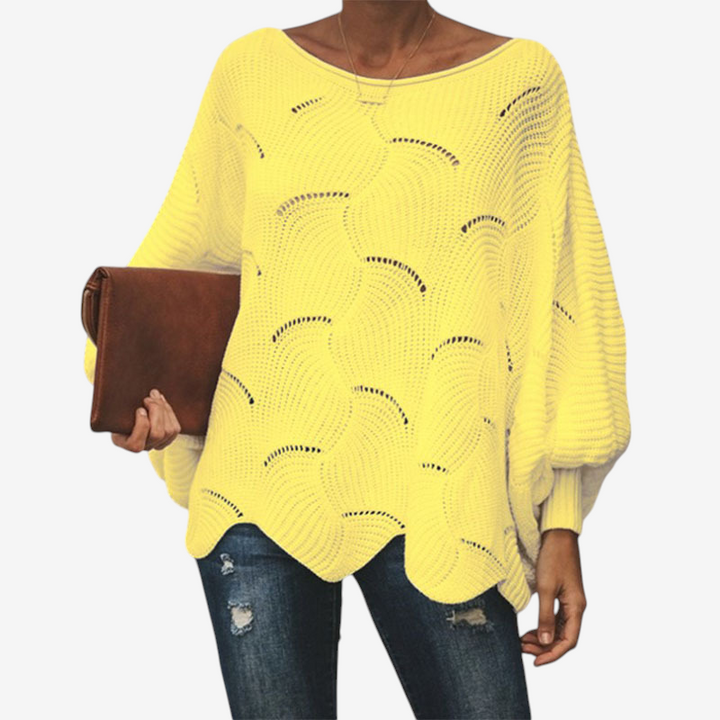 Iris | Women's Oversized Hollow-Out Knitted Jumper Round Neck