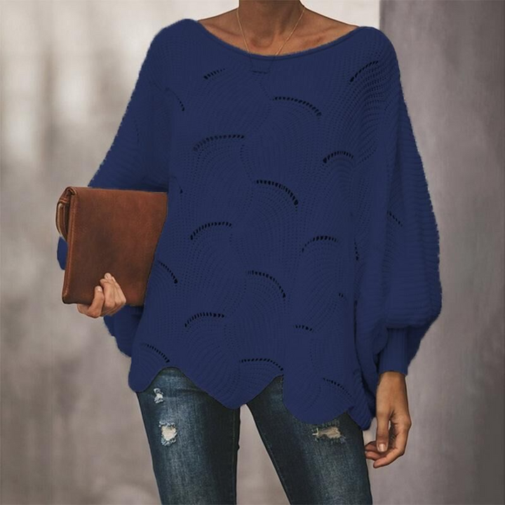 Iris | Women's Oversized Hollow-Out Knitted Jumper Round Neck