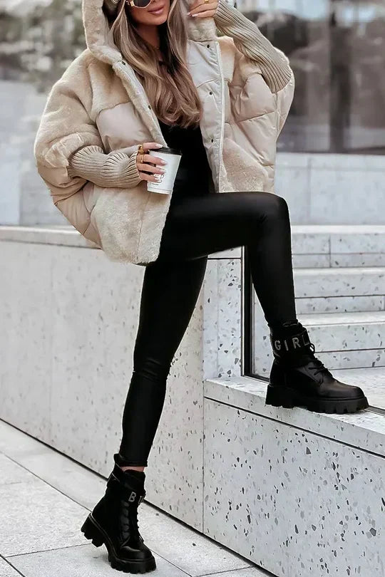 Beatrice | Women's Plush Teddy Winter Jacket Padded Relaxed Fit