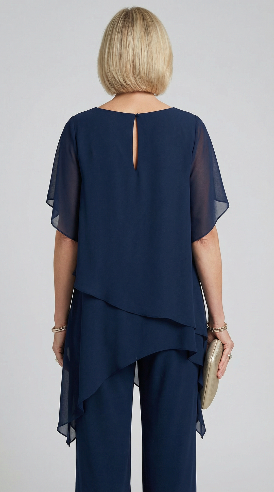 Women’s Layered Two-Piece Trouser Set – Flowing Occasion Outfit for Weddings