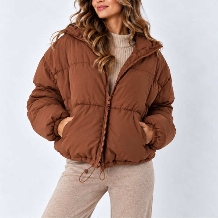 Cressida | Women's Oversized Puffer Jacket High Collar Drawstring