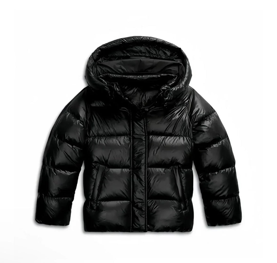 Winifred | Women's Hooded Puffer Jacket Lightweight Glossy Finish