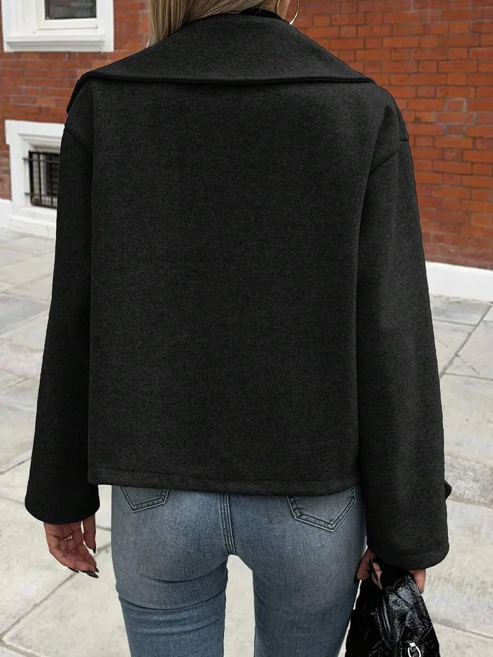 Adeline | Women's Oversized Double Breasted Coat Wide Lapel Longline