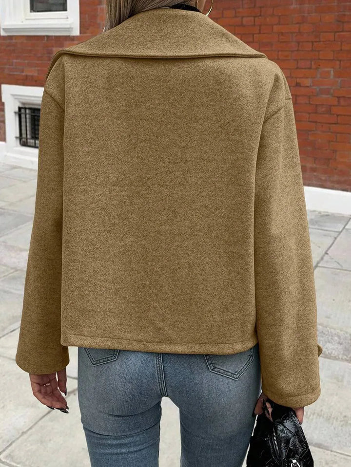 Adeline | Women's Oversized Double Breasted Coat Wide Lapel Longline