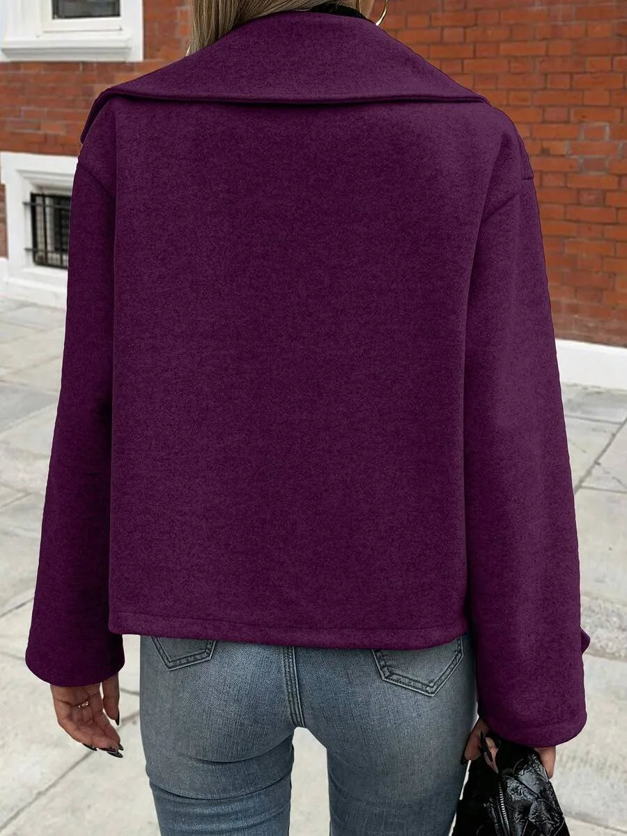 Adeline | Women's Oversized Double Breasted Coat Wide Lapel Longline