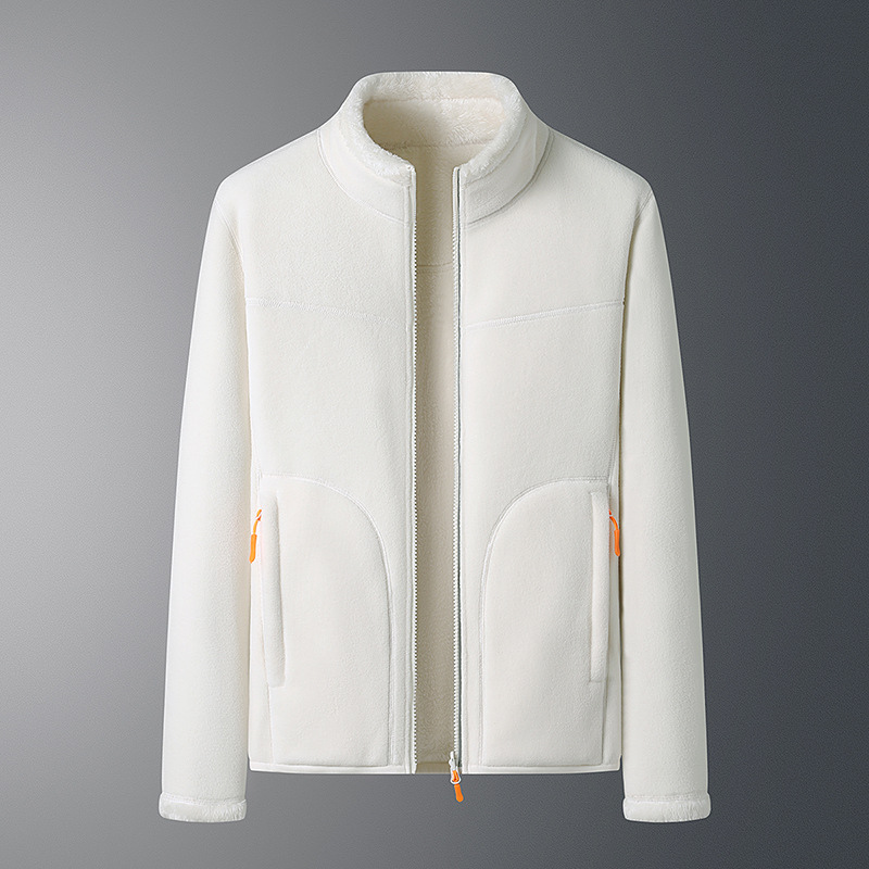 Women’s Zip-Up Fleece Jacket – Soft High Collar Layer for Casual Wear