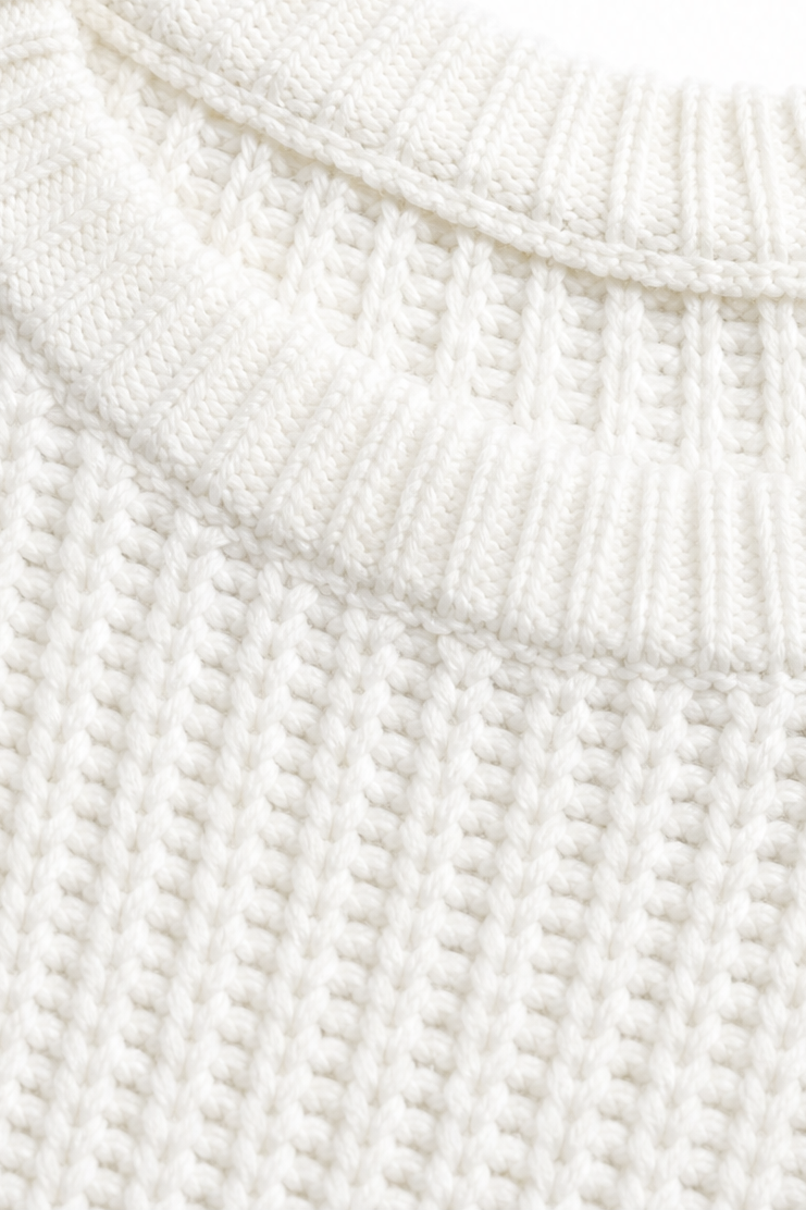Amelia | Women's Oversized Ribbed Knitted Jumper Dress Ladder Stitch