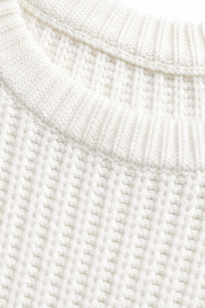 Amelia | Women's Oversized Ribbed Knitted Jumper Dress Ladder Stitch