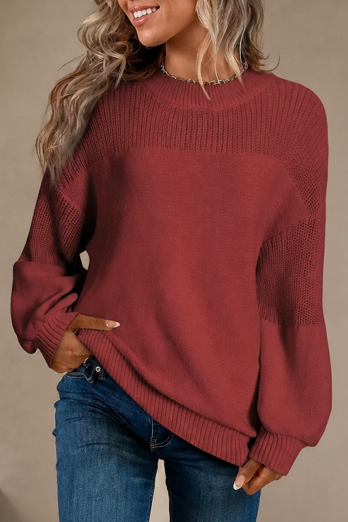 Livia | Women's Oversized Crew Neck Knitted Jumper