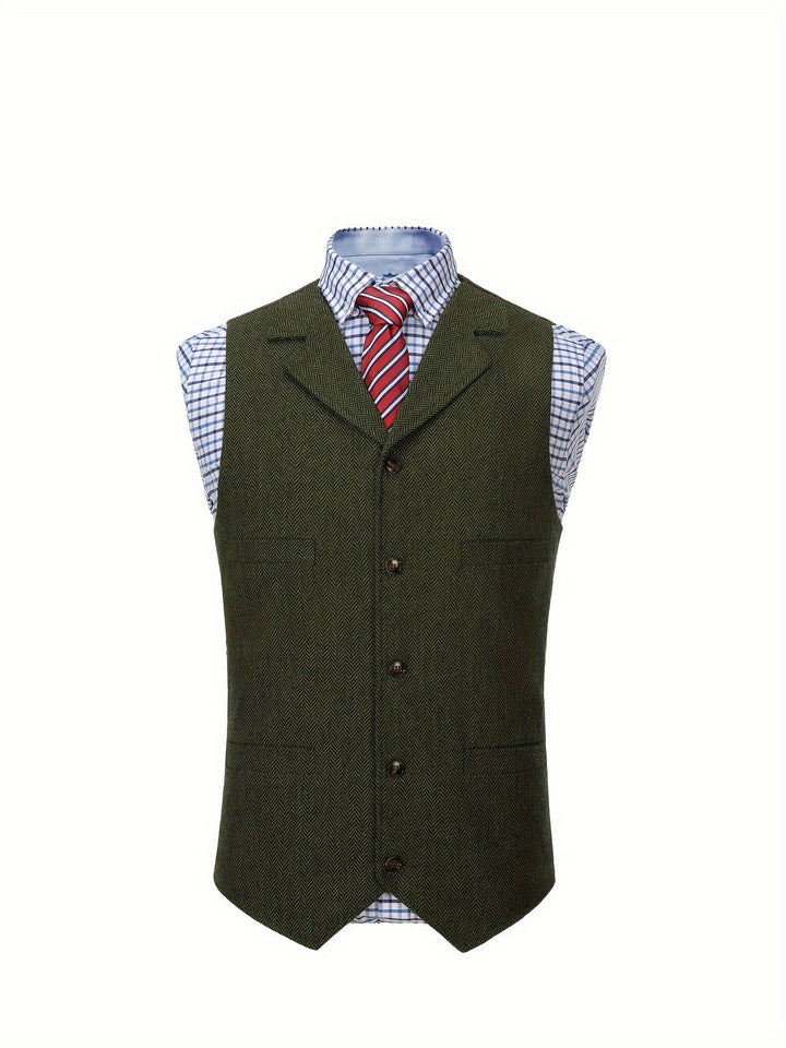 Colton | Heritage Herringbone Waistcoat