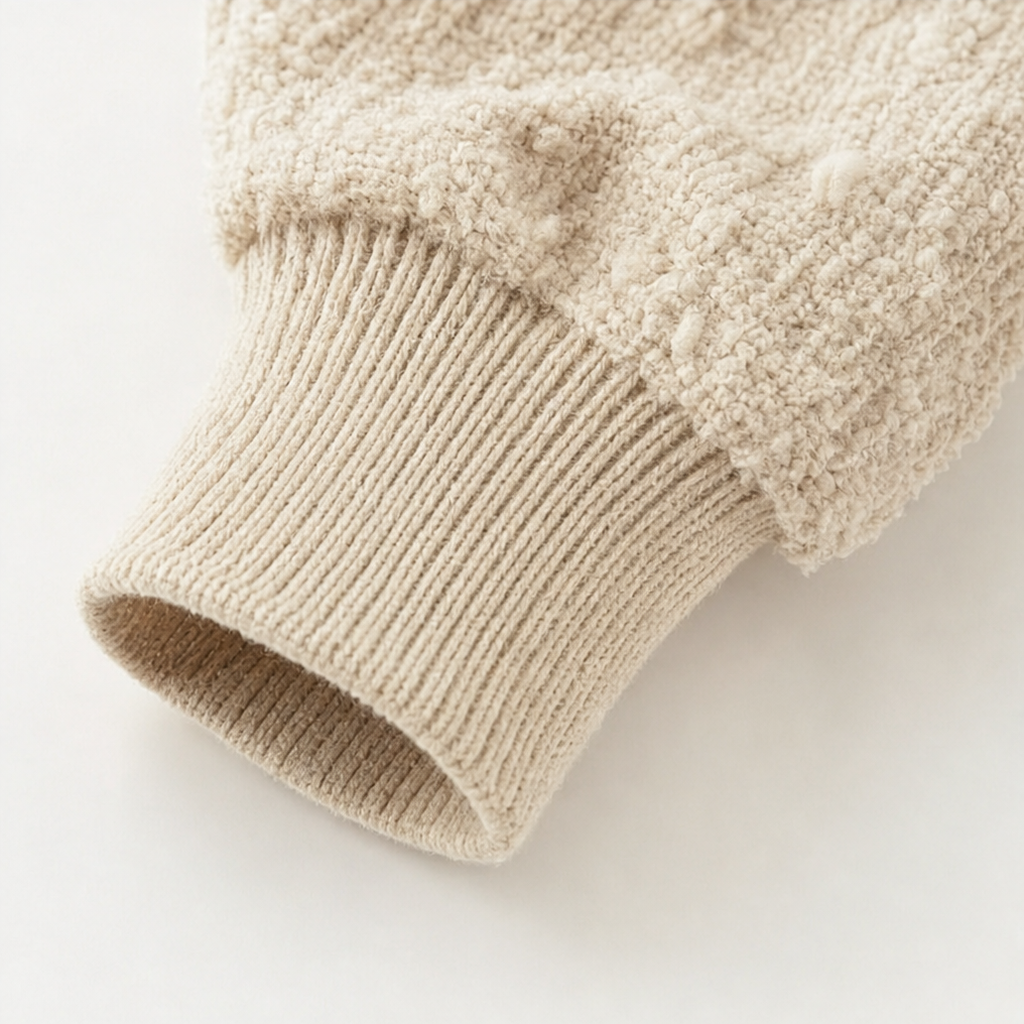 Mila | Women's Chunky Knit Henley Jumper Marl Texture Dropped Shoulder
