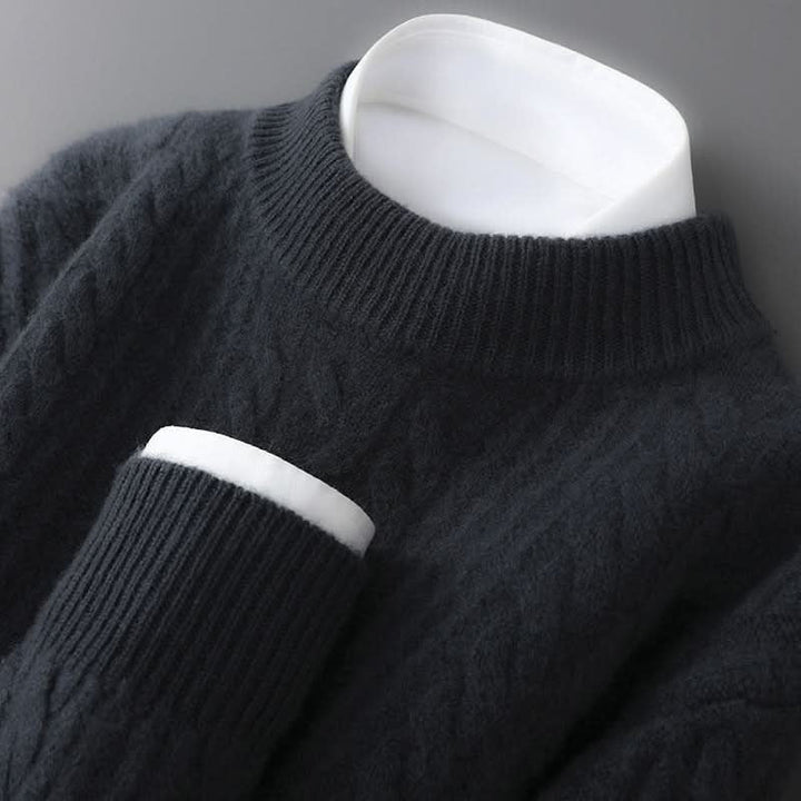 Amelia | Women's Cashmere Cable Knit Jumper Crew Neck
