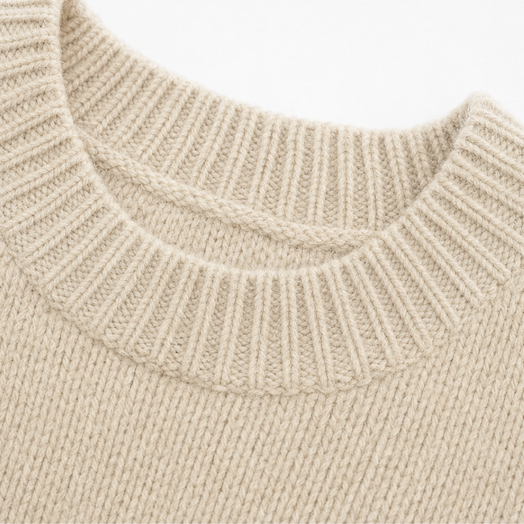 Clara | Women's Wool Knitted Jumper Braided Cord & Button Details