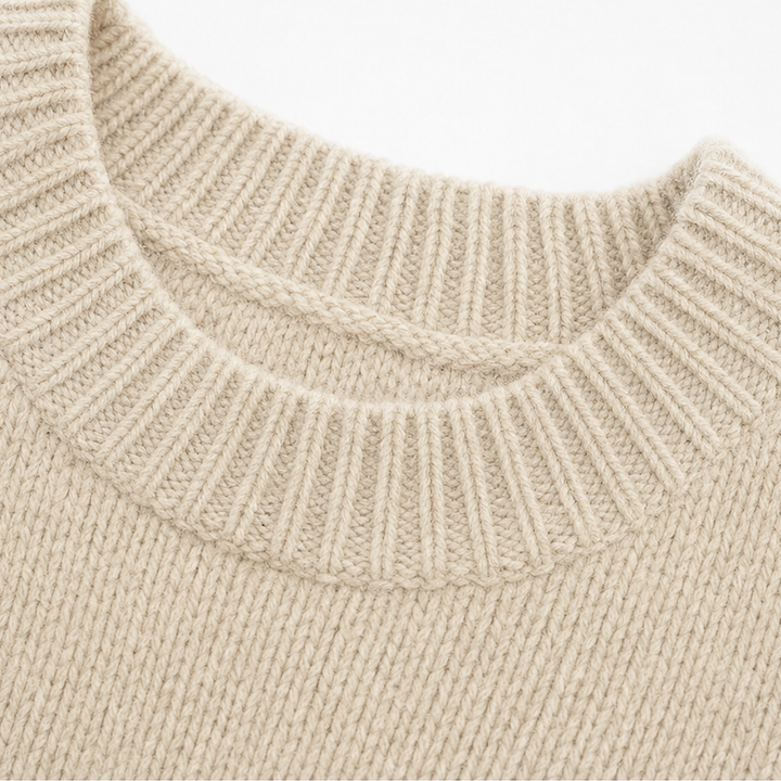 Clara | Women's Wool Knitted Jumper Braided Cord & Button Details