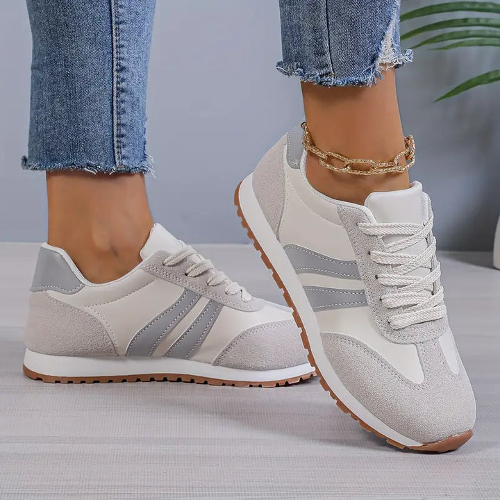 Penelope | Women's Retro Lace-Up Trainers Lightweight Low-Profile