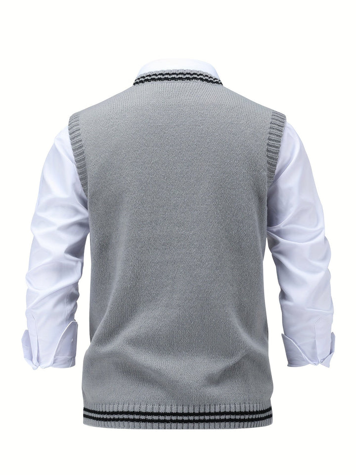 Gideon | Cable-Knit V-Neck Sweater Vest