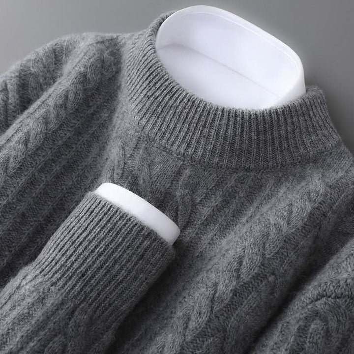 Amelia | Women's Cashmere Cable Knit Jumper Crew Neck