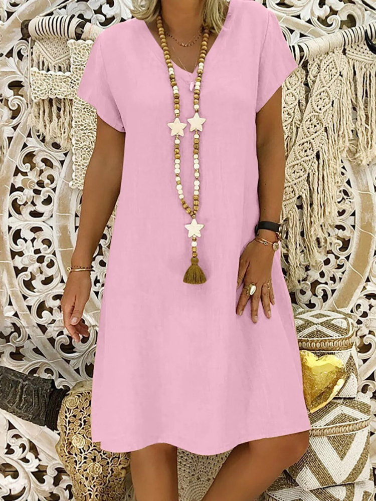 Felia | Women's Everyday Casual Dress Relaxed Flowing Cut Easy Care
