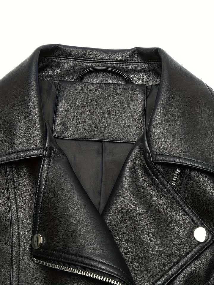 Mabel | Sculpted Zip-Front Biker Jacket