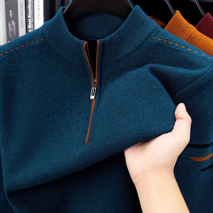 Daniel | Men's Half Zip Knitted Jumper Long Sleeve