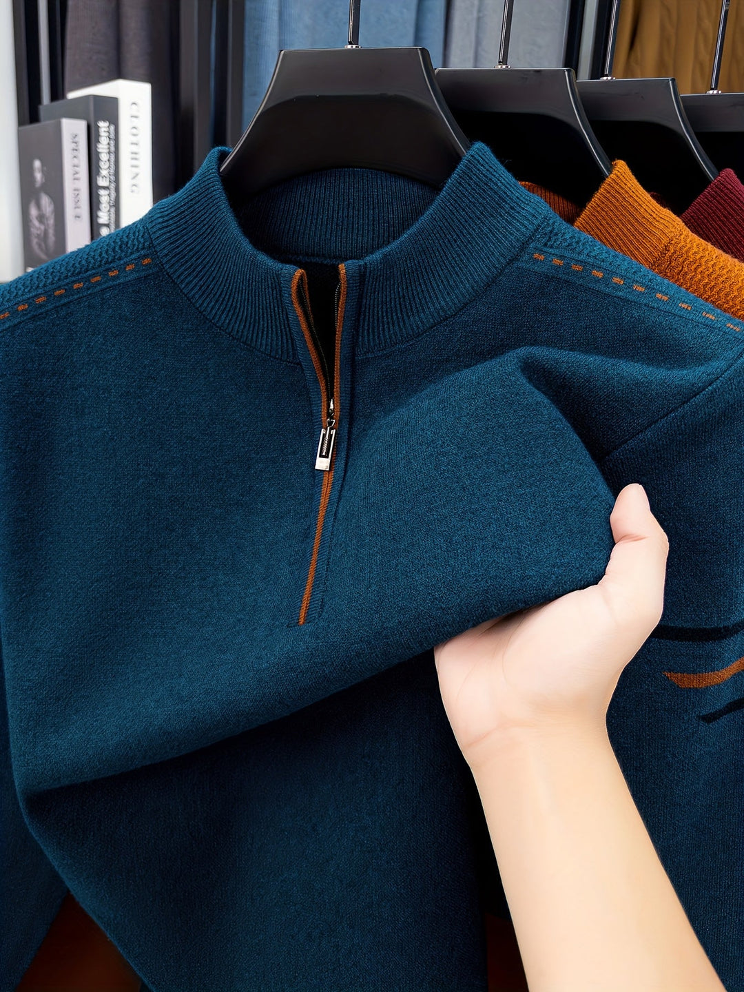 Daniel | Men's Half Zip Knitted Jumper Long Sleeve