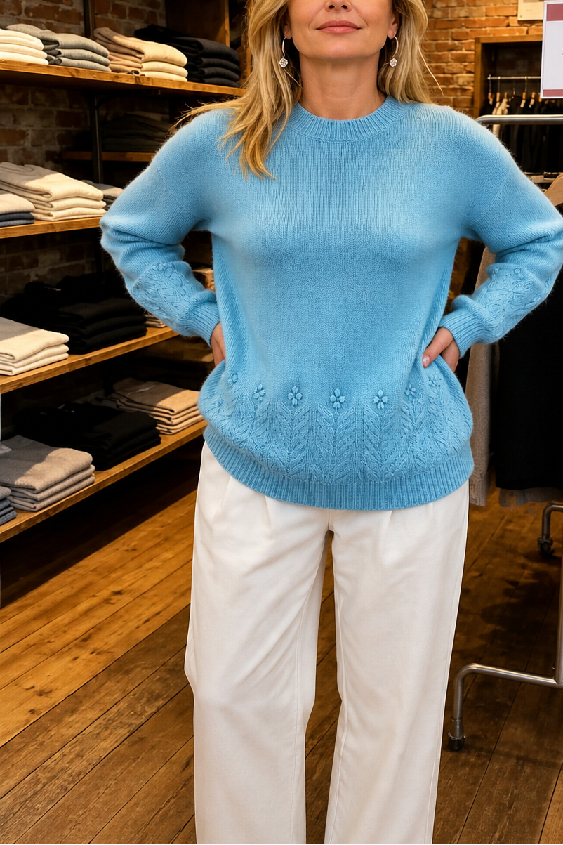 Stella | Women's Cable Knit Jumper Longline Relaxed Fit
