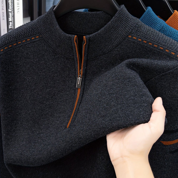 Daniel | Men's Half Zip Knitted Jumper Long Sleeve