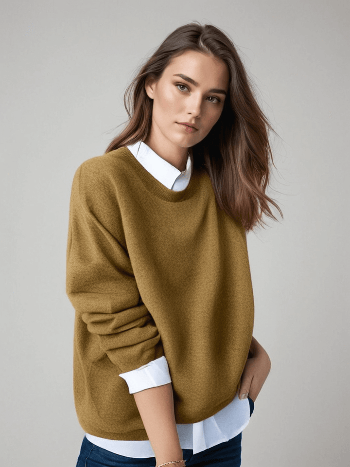 Jade | Women's Soft Knit Jumper Draped Classic Fit Layering