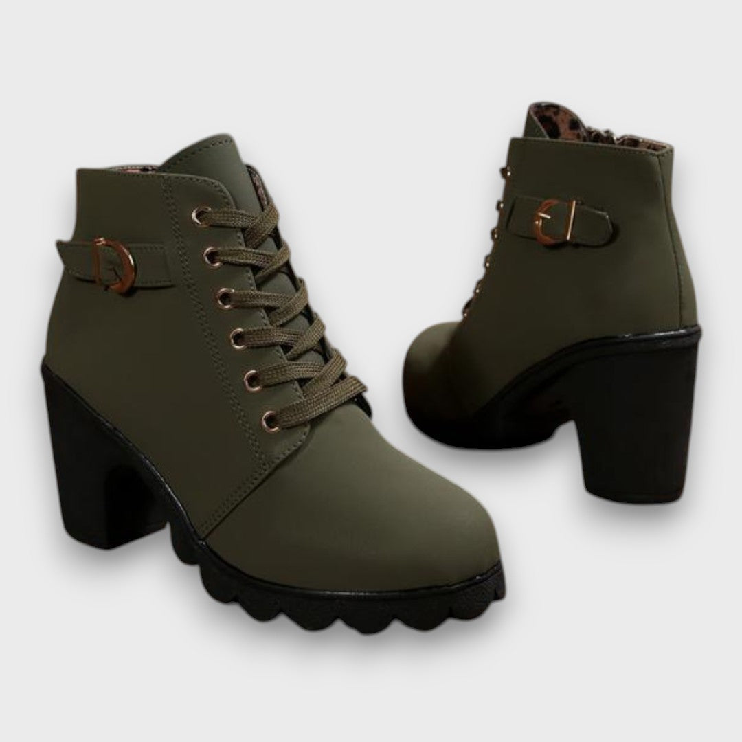 Ardella | Elegant Lace-Up Boots with Buckle
