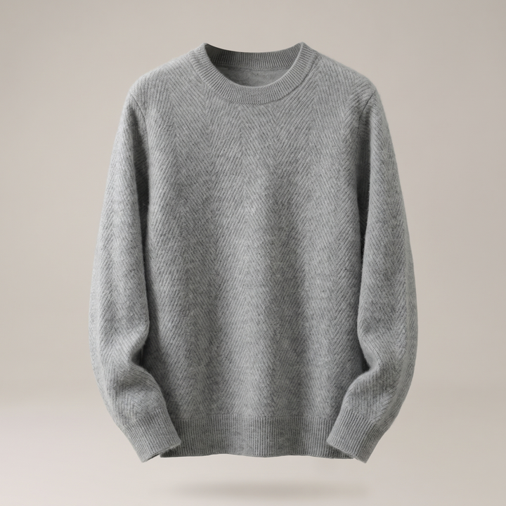 Julian | Men's Cashmere Jumper Chevron Knit Relaxed Fit