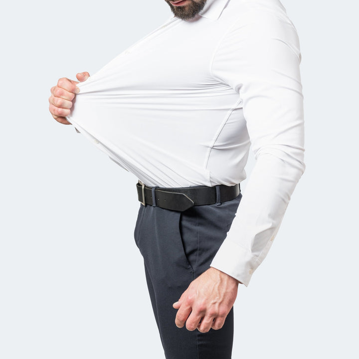 Barnaby | Men's Slim Fit Stretch Shirt Wrinkle-Free Wide Collar