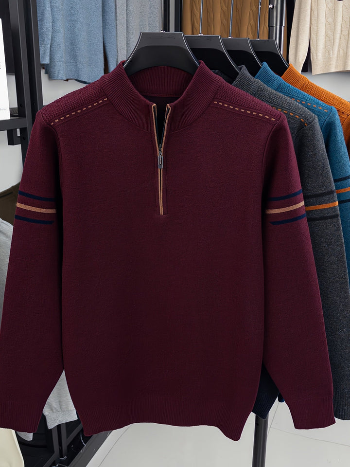 Daniel | Men's Half Zip Knitted Jumper Long Sleeve