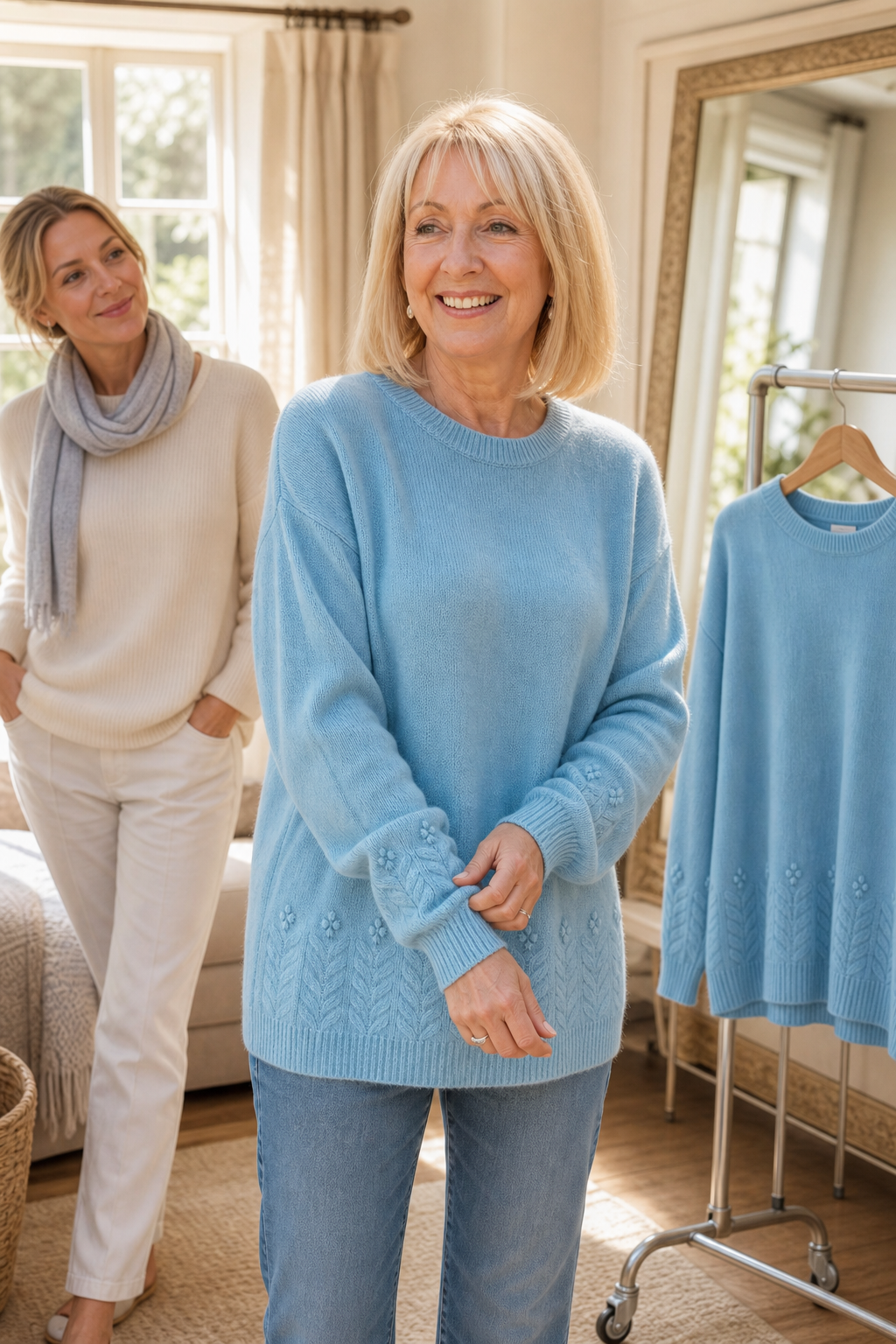 Stella | Women's Cable Knit Jumper Longline Relaxed Fit