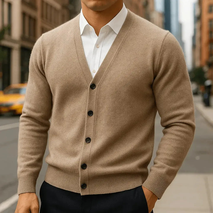 Lyla | Women's Cashmere Cardigan V-Neck Button-Up Regular Fit