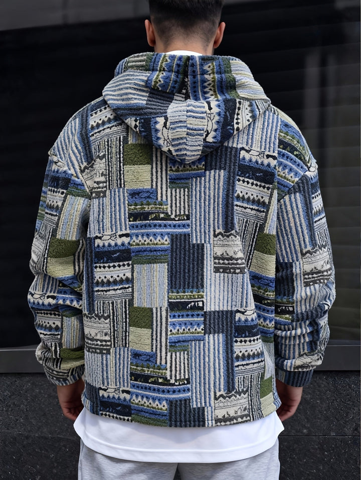 Desmond | Men's Half-Zip Textured Knit Jumper Plush Feel Zip Collar