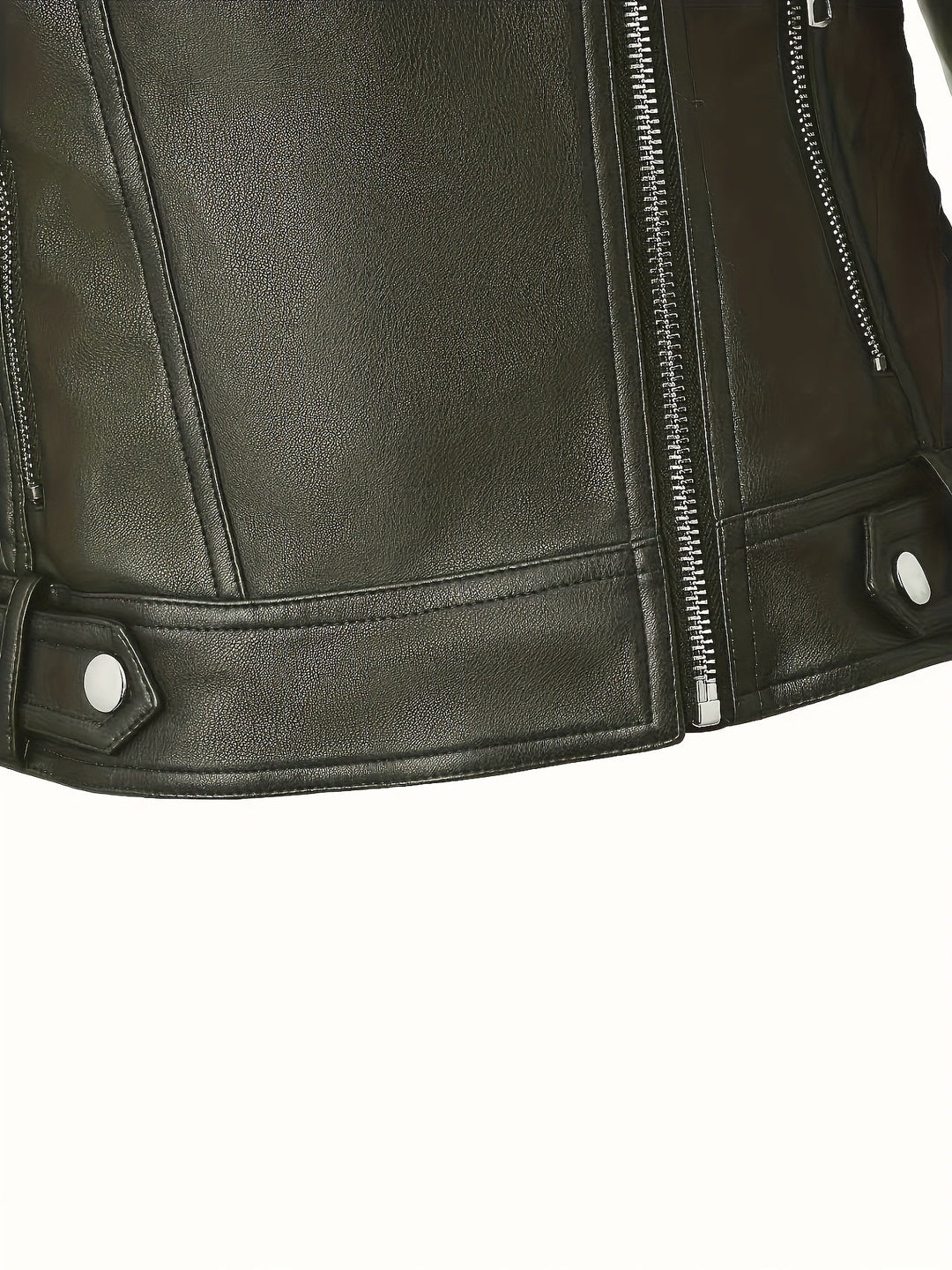 Mabel | Sculpted Zip-Front Biker Jacket