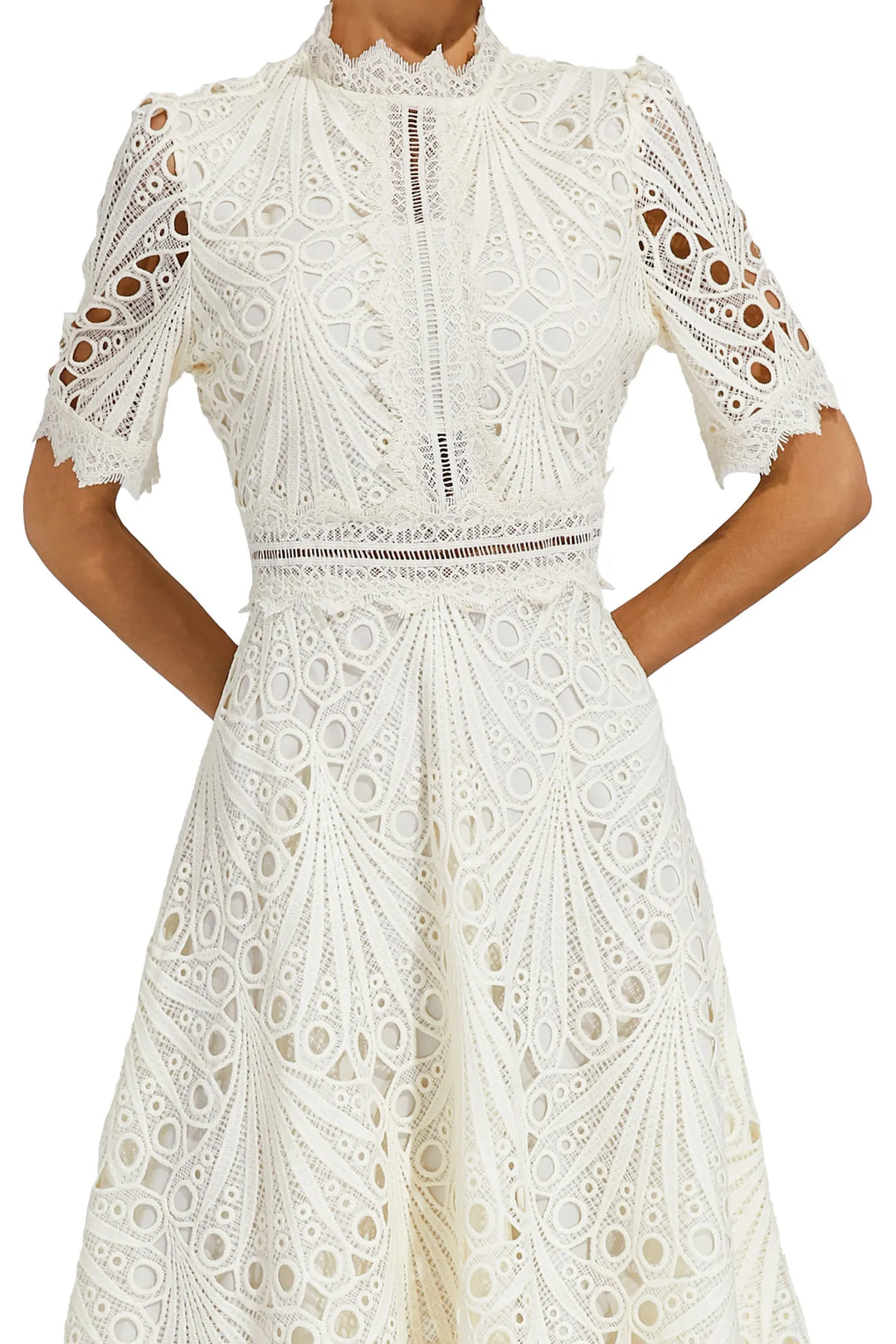 Vivienne Elegant Lace Midi Dress for Women