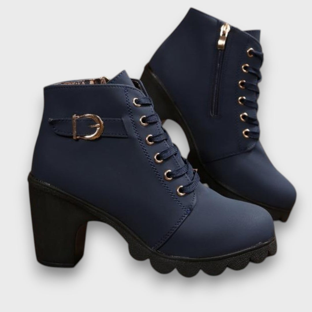 Ardella | Elegant Lace-Up Boots with Buckle