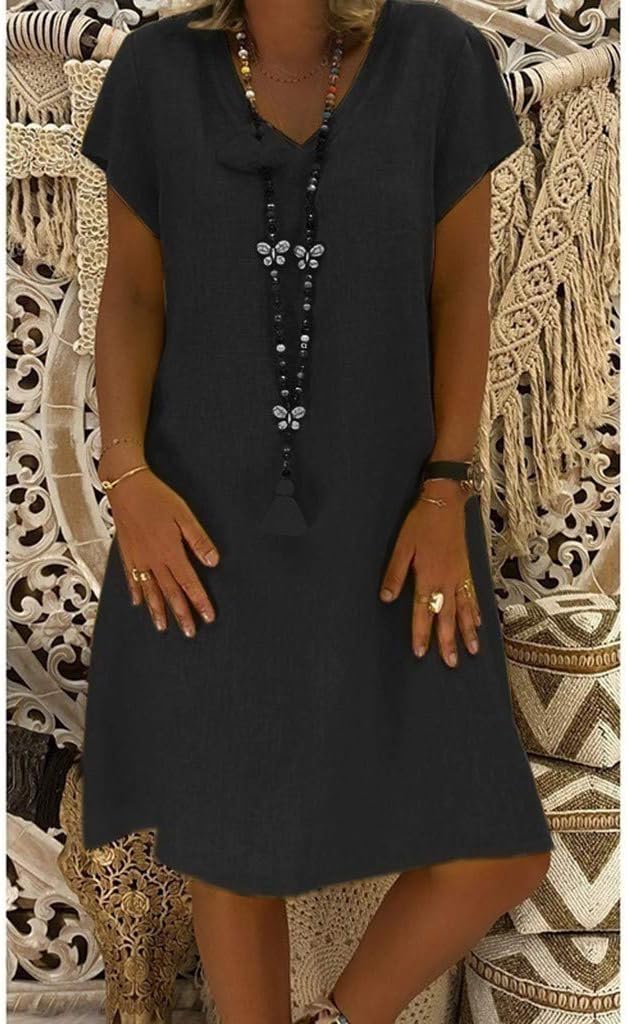 Felia | Women's Everyday Casual Dress Relaxed Flowing Cut Easy Care