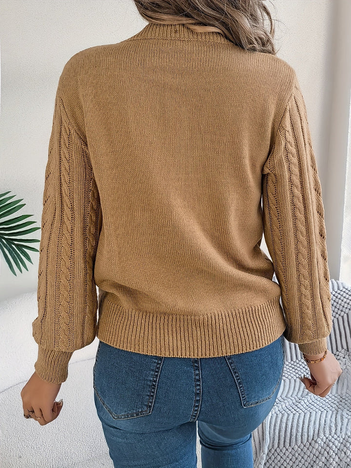 Blythe | Women's Cable Knit Textured Jumper Round Neck