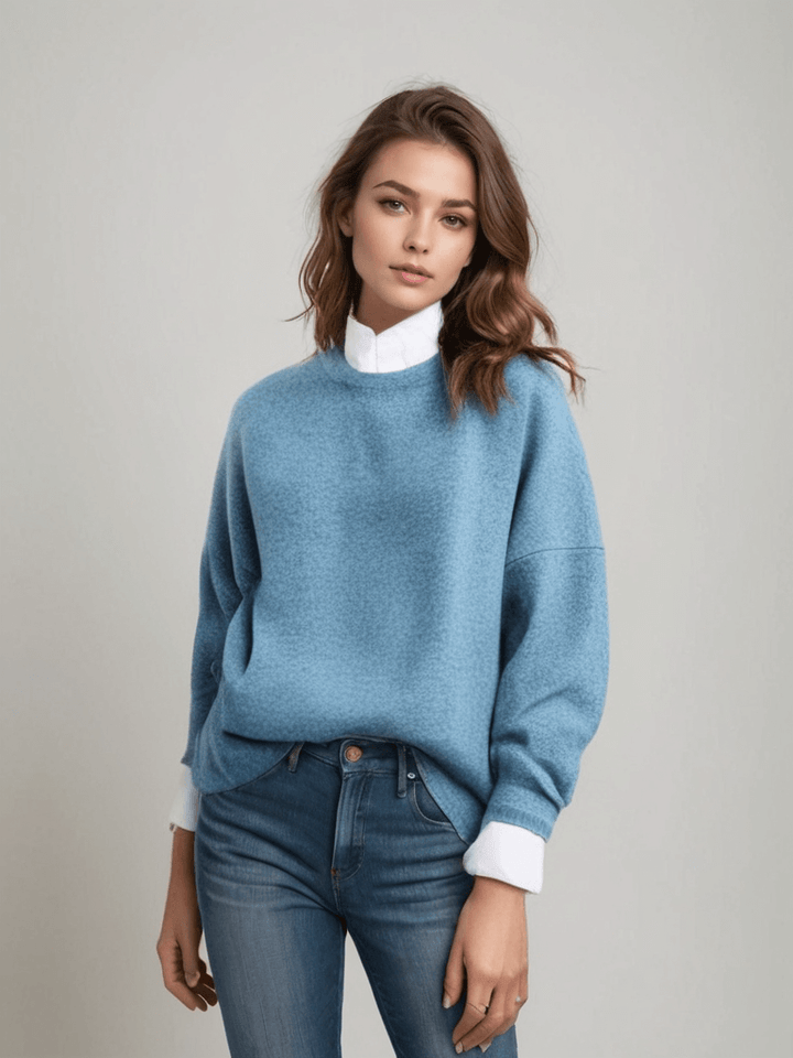 Jade | Women's Soft Knit Jumper Draped Classic Fit Layering